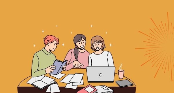 Building Strong Study Skill Series: Flashcards. Students studying with a tutor.