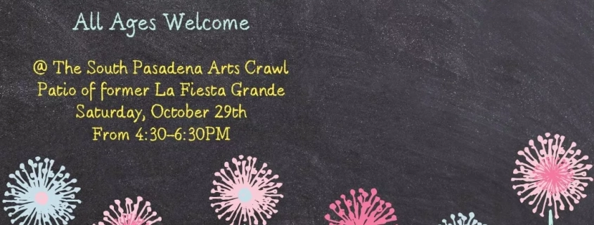 Come draw with us at the South Pasadena Arts Crawl! All ages and skill levels welcome.