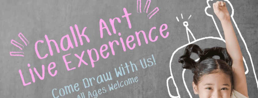 Chalk art live experience. Come draw with us, all ages welcome! Chalk art experience will take place at the South Pasadena Arts Crawl. See you there!