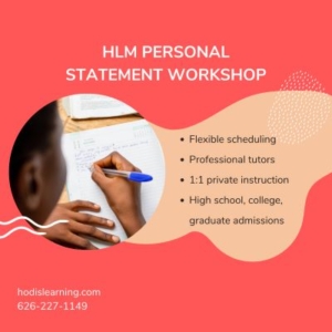 personal statement tutoring workshop