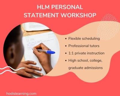 personal statement tutoring workshop