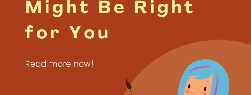 Why HLM Art Instruction Might Be Right for You. Read more now! Image of an artist holding a palette and paintbrush with a smile on her face.