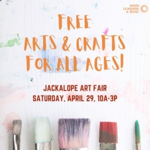 Free arts and crafts for all ages! Jackalope art fair.