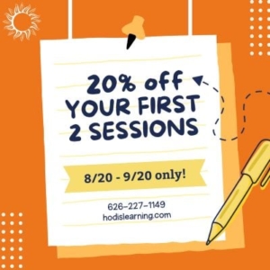 20% off your first 2 sessions